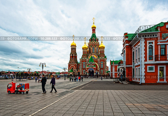 Благовещенский собор. Город Йошкар-Ола (2024 год). Редакционное фото, фотограф Макаров Алексей / Фотобанк Лори