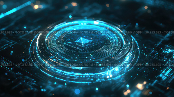 blockchain emerging coin ai generated. Стоковое AI-изображение, AI-художник Vectorwin / Фотобанк Лори