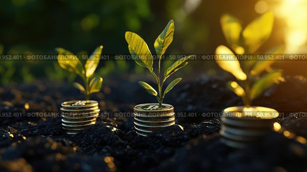 blockchain growing coin ai generated. Стоковое AI-изображение, AI-художник Vectorwin / Фотобанк Лори