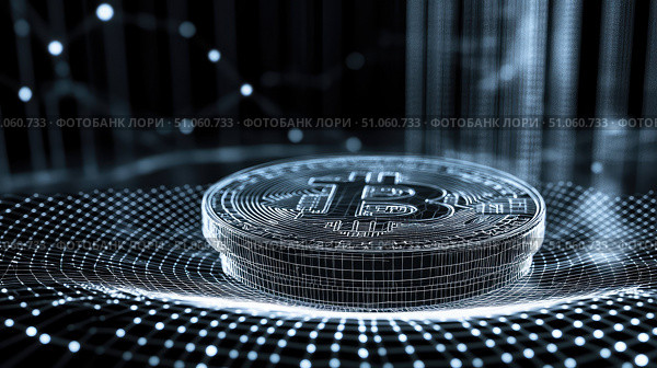 blockchain streaming coin ai generated. Стоковое AI-изображение, AI-художник Vectorwin / Фотобанк Лори