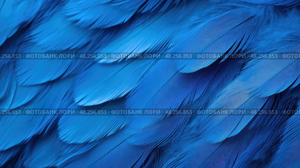 blue bird feather texture ai generated. Стоковое AI-изображение, AI-художник Vectorwin / Фотобанк Лори
