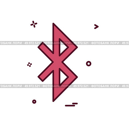 Bluetooth icon design vector. Стоковая иллюстрация, агентство Ingram Publishing / Фотобанк Лори