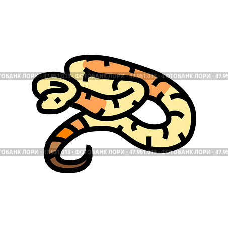 boa constrictor animal snake color icon vector illustration. Стоковая иллюстрация, иллюстратор Vectorwin / Фотобанк Лори