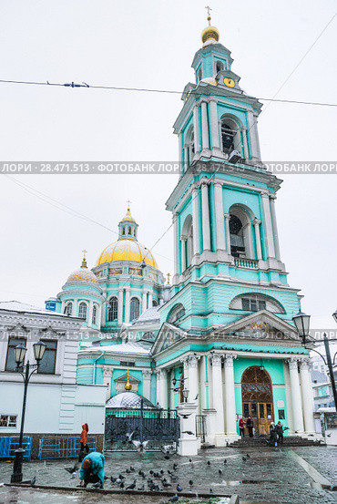 Богоявленский кафедральный собор в Елохове, Спартаковская ул., 15. Москва (2009 год). Редакционное фото, фотограф Алёшина Оксана / Фотобанк Лори