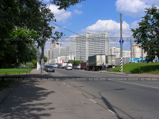 Большая Юшуньская улица. Район Зюзино. Город Москва (2014 год). Редакционное фото, фотограф lana1501 / Фотобанк Лори