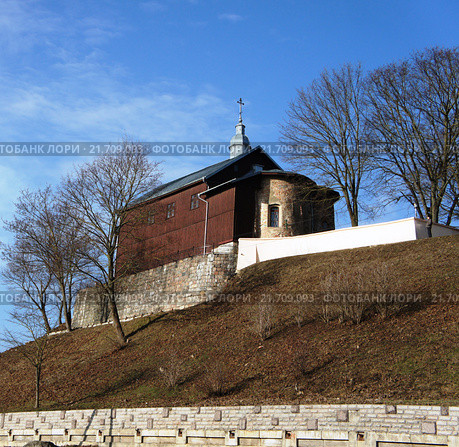 Борисоглебская православная церковь, XII век, Гродно, Белоруссия (2016 год). Стоковое фото, фотограф Наталья Большакова / Фотобанк Лори