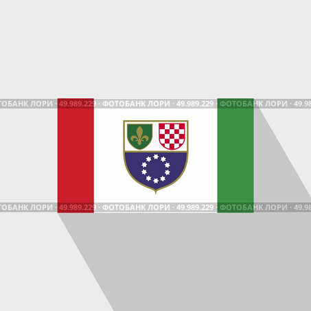 Bosnia and Herzegovina flag Long Shadow design vector. Стоковая иллюстрация, агентство Ingram Publishing / Фотобанк Лори