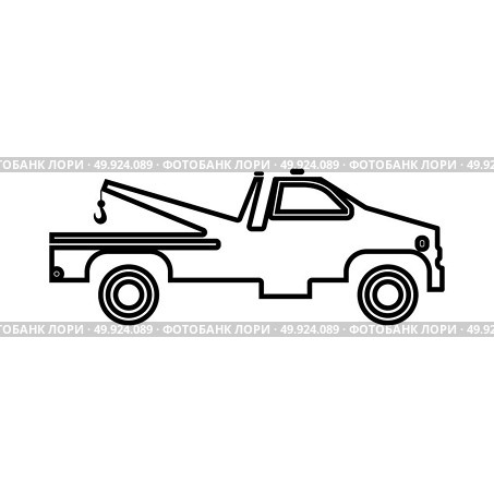 Breakdown truck black icon . Стоковая иллюстрация, агентство Ingram Publishing / Фотобанк Лори