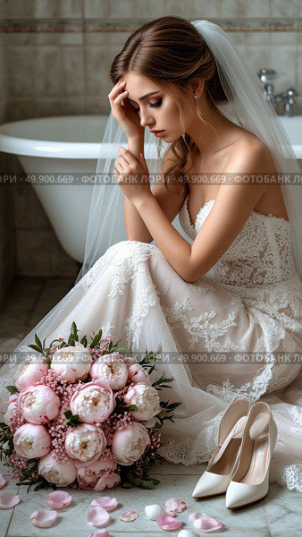 Брошенная невеста. Jilted bride. Стоковое AI-изображение, AI-художник Ирина Гильмуллина / Фотобанк Лори