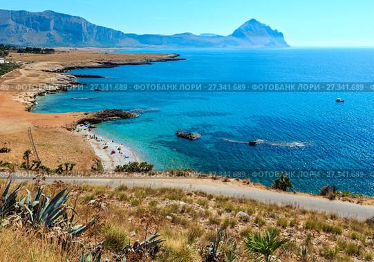 Bue Marino Beach, Macari, Sicily, Italy (2017 год). Стоковое фото, фотограф Юрий Брыкайло / Фотобанк Лори