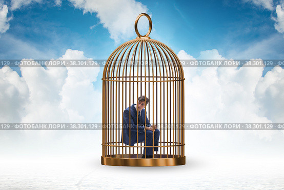 Business people and golden cage concept. Стоковое фото, фотограф Elnur / Фотобанк Лори