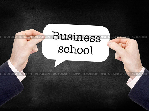 Business School written in a speechbubble. Стоковое фото, агентство Ingram Publishing / Фотобанк Лори