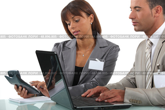businessman and secretary at congress. Стоковое фото, агентство Ingram Publishing / Фотобанк Лори