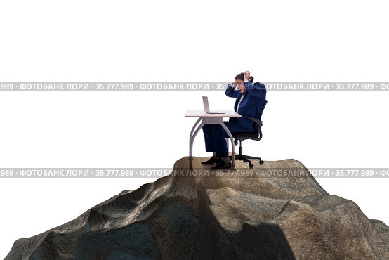 Businessman self isolating on the top. Стоковое фото, фотограф Elnur / Фотобанк Лори