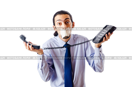 Businessman with his lips sealed. Стоковое фото, агентство Ingram Publishing / Фотобанк Лори