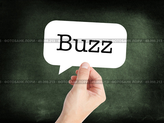 Buzz written on a speechbubble. Стоковое фото, агентство Ingram Publishing / Фотобанк Лори