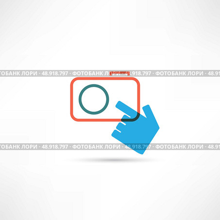 Camera and hand grunge icon. Стоковая иллюстрация, агентство Ingram Publishing / Фотобанк Лори