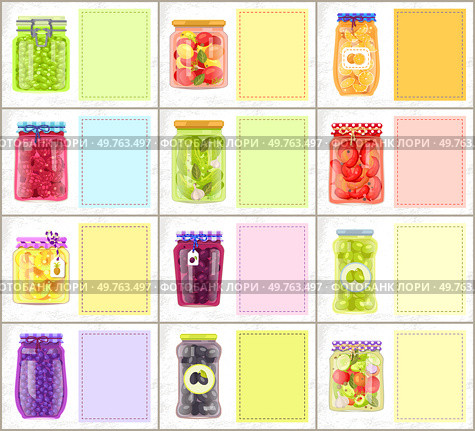 Canning vector illustration. Preserving harvest through homemade food, timeless tradition culinary love The canning seamless pattern encapsulates essence turning ingredients into jarred wonders Jars filled. Canning. Canning transforms fresh produce into preserved delights, stored in jars for later. Стоковая иллюстрация, агентство Ingram Publishing / Фотобанк Лори