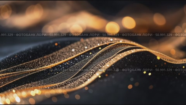 Captivating close-up of shimmering golden fabric with droplets in soft light. Стоковое AI-видео, аниматор Сергей Толмачёв / Фотобанк Лори