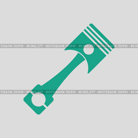 Car motor piston icon. Gray background with green. Vector illustration. Стоковая иллюстрация, агентство Ingram Publishing / Фотобанк Лори