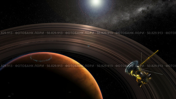 Cassini sees the sun rise over the north pole of Saturn. Стоковое фото, фотограф Steven Hobbs/Stocktrek Images / ТАСС / Фотобанк Лори