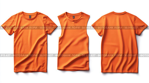 casual orange tshirt ai generated. Стоковое AI-изображение, AI-художник Vectorwin / Фотобанк Лори