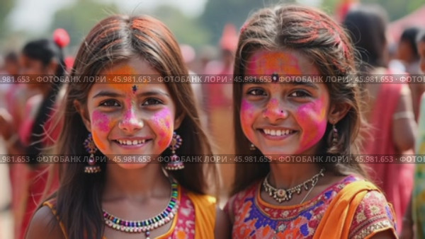 Celebrate Holi With Vibrant Colors and Joyful Traditions in This Spring Festival of Unity and Cultural Significance. Стоковое AI-видео, аниматор Sergey Grishin / Фотобанк Лори