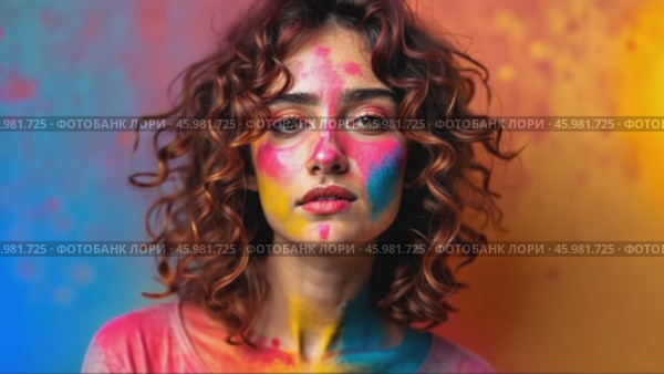 Celebrating Holi With Vibrant Colors and Joy in the Spirit of Indian Traditions and Cultural Unity. Стоковое AI-видео, аниматор Sergey Grishin / Фотобанк Лори
