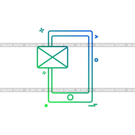cellphone mobile phone massage icon vector design. Стоковая иллюстрация, агентство Ingram Publishing / Фотобанк Лори