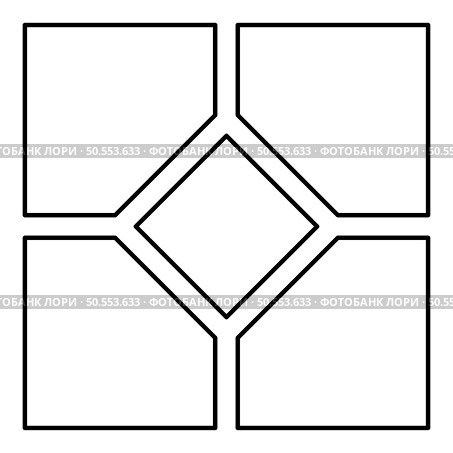 Ceramic tile paving slab contour outline line icon black color vector illustration image thin flat style simple. Ceramic tile paving slab contour outline line icon black color vector illustration image thin flat style. Стоковая иллюстрация, агентство Ingram Publishing / Фотобанк Лори
