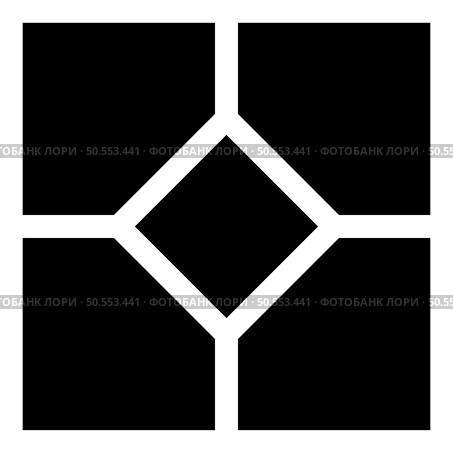 Ceramic tile paving slab icon black color vector illustration image flat style simple. Ceramic tile paving slab icon black color vector illustration image flat style. Стоковая иллюстрация, агентство Ingram Publishing / Фотобанк Лори
