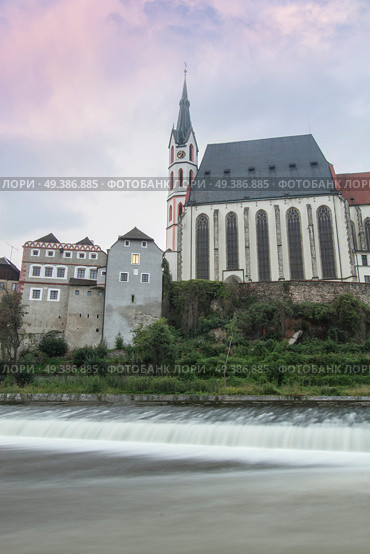 Cesky Krumlov - the city of South Bohemia Czech Republic region. Located on the Vltava River. declared a UNESCO World Heritage Site. Стоковое фото, агентство Ingram Publishing / Фотобанк Лори