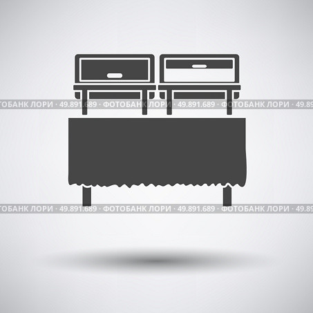 Chafing dish icon. Chafing dish icon on gray background with round shadow. Vector illustration. Стоковая иллюстрация, агентство Ingram Publishing / Фотобанк Лори