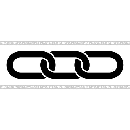Chain links Interlock icon black color vector illustration flat style simple image. Chain links Interlock icon black color vector illustration flat style image. Стоковая иллюстрация, агентство Ingram Publishing / Фотобанк Лори