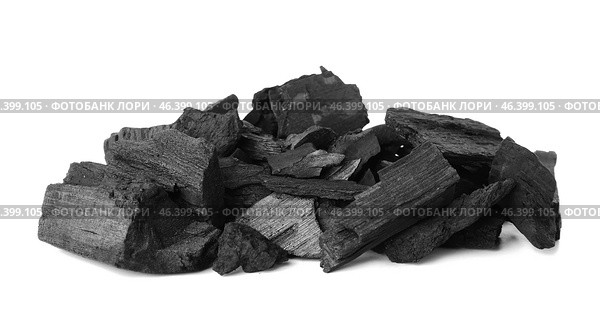 Char coal on white background. Стоковое фото, фотограф Pixel_shot / Фотобанк Лори