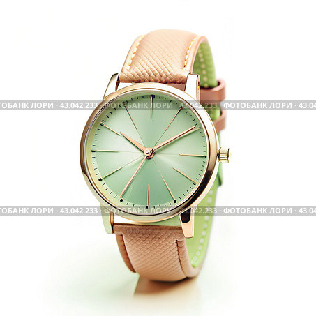 Часы на белом фоне. Clock on a white background. Стоковое AI-изображение, AI-художник Анастасия Фельде / Фотобанк Лори