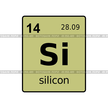 Chemical element of periodic table. Стоковая иллюстрация, иллюстратор Максим Гребешков / Фотобанк Лори