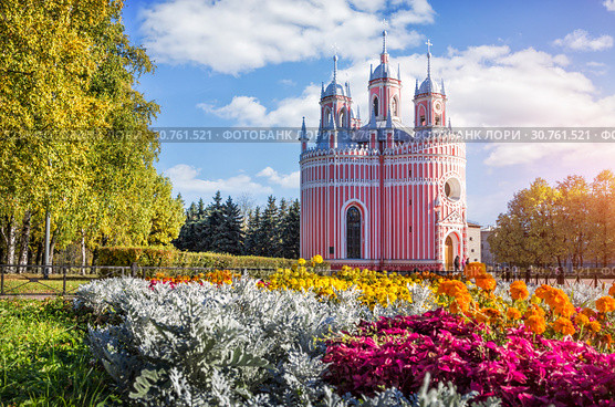 Чесменская церковь в Санкт-Петербурге. Chesme Church in St. Petersburg (2013 год). Стоковое фото, фотограф Baturina Yuliya / Фотобанк Лори