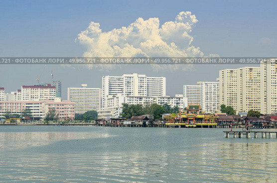 Chew Jetty Heritage Site in Penang Malaysia. Стоковое фото, агентство Ingram Publishing / Фотобанк Лори