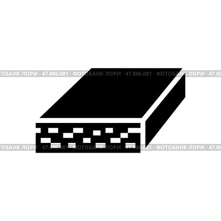 chip board glyph icon vector illustration. Стоковая иллюстрация, иллюстратор Vectorwin / Фотобанк Лори