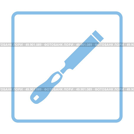 Chisel icon. Blue frame design. Vector illustration. Стоковая иллюстрация, агентство Ingram Publishing / Фотобанк Лори