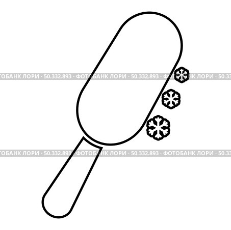 Chocolate ice on stick Eskimo confection contour outline icon black color vector illustration flat style simple image. Chocolate ice on stick Eskimo confection contour outline icon black color vector illustration flat style image. Стоковая иллюстрация, агентство Ingram Publishing / Фотобанк Лори