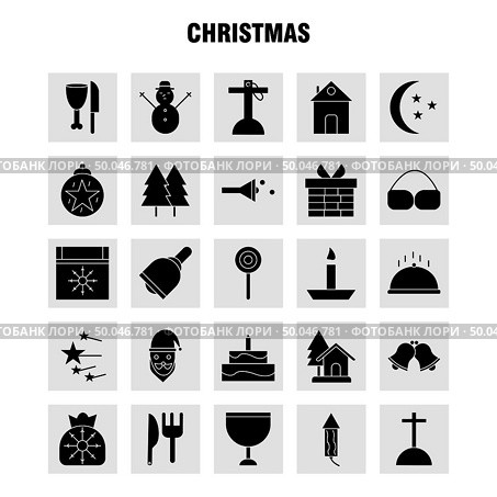 Christmas Solid Glyph Icons Set For Infographics, Mobile UX/UI Kit And Print Design. Include: Truck, Travel, Gift Box, Box, Calendar, Christmas, Christmas Collection Modern Infographic Logo and Pictogram. - Vector. Стоковая иллюстрация, агентство Ingram Publishing / Фотобанк Лори