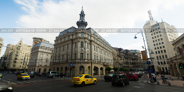 Cityscape in Bucharest, Romania (2017 год). Стоковое фото, фотограф Яков Филимонов / Фотобанк Лори