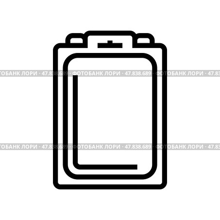 clamshell package plastic package line icon vector illustration. Стоковая иллюстрация, иллюстратор Vectorwin / Фотобанк Лори