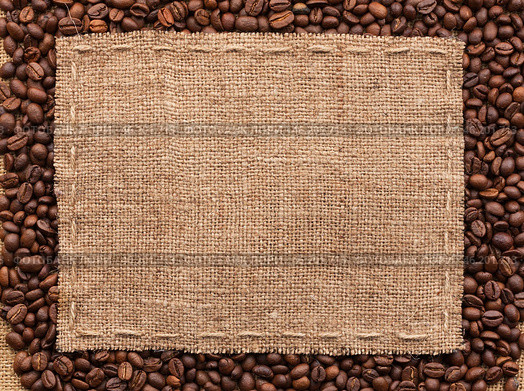 Classical frame on coffee beans. Стоковое фото, фотограф Александр Собко / Фотобанк Лори