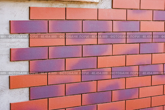 Clinker thermal panels for finishing the facade of the house. Стоковое фото, фотограф Юрий Поздников / Фотобанк Лори