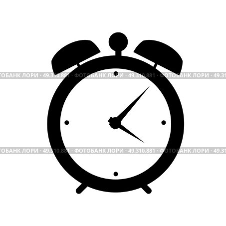 clock alarm icon vector illustration. Стоковая иллюстрация, агентство Ingram Publishing / Фотобанк Лори