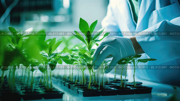 cloning plant test tube ai generated. Стоковое AI-изображение, AI-художник Vectorwin / Фотобанк Лори