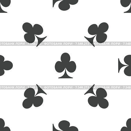 Clubs pattern. Стоковая иллюстрация, иллюстратор Иван Рябоконь / Фотобанк Лори